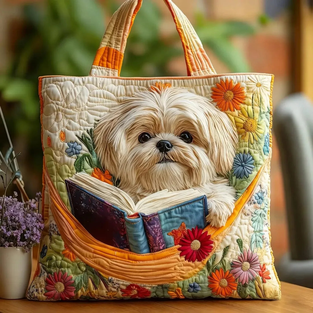 Shih Tzu, Libri e Fiori: Una Combinazione Incantevole