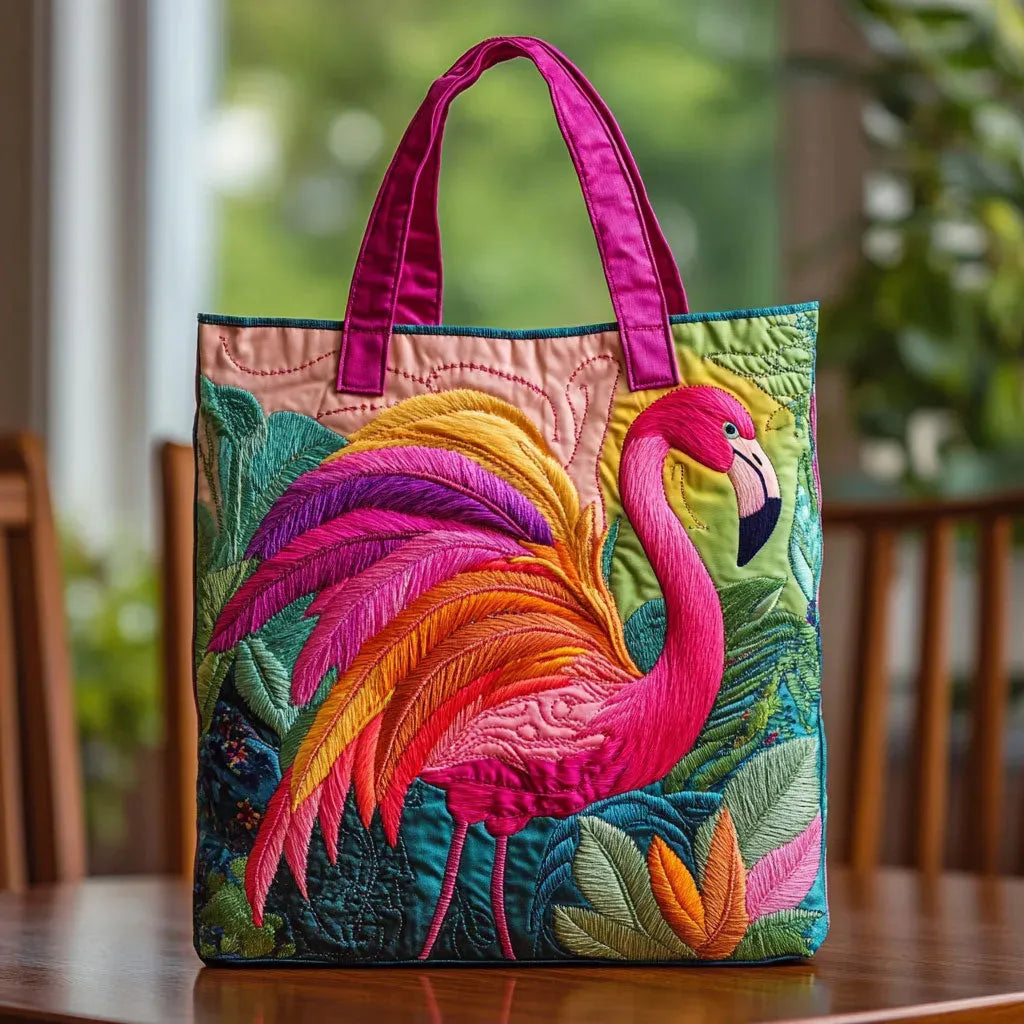 Borsa di Tessuto - Fenicottero Dorato