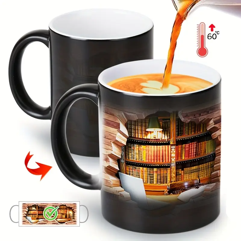 Tazza Libreria con Effetto Termico 3D