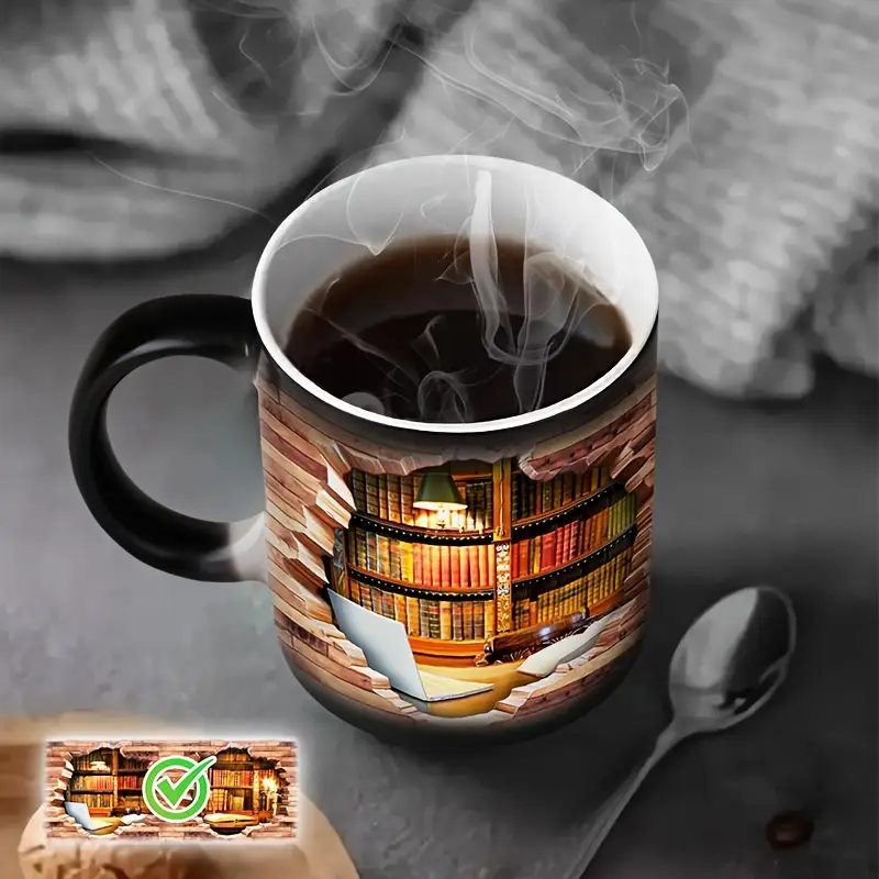 Tazza Libreria con Effetto Calore 3D