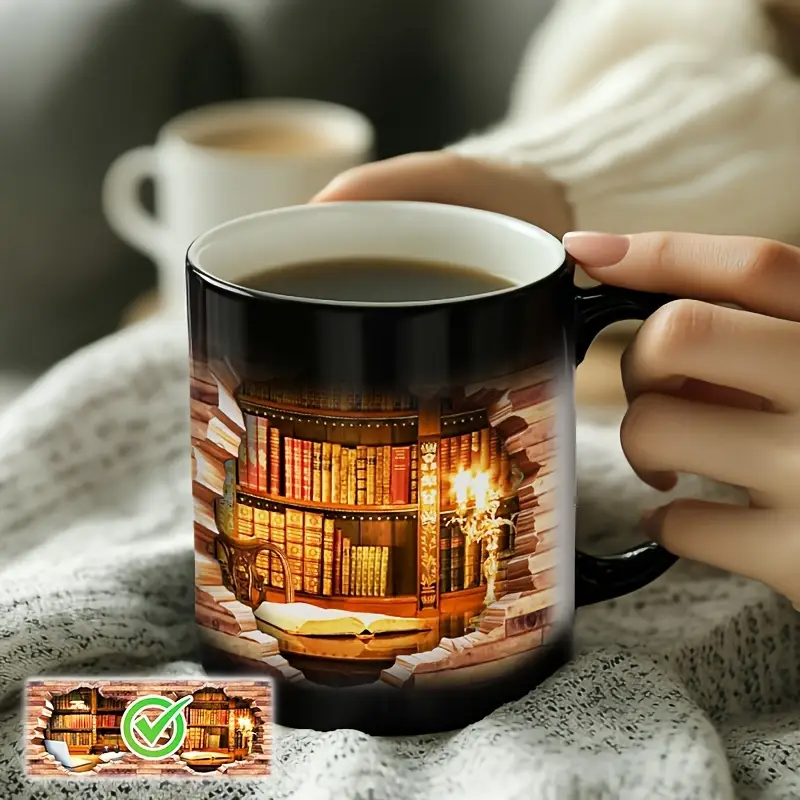 Tazza Libreria con Effetto Calore 3D