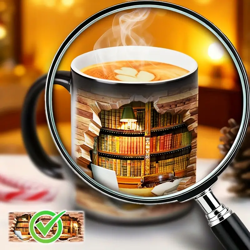 Tazza Libreria con Effetto Calore 3D
