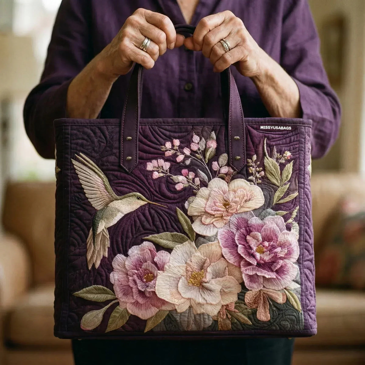 Colibrì con Stampa di Orchidea