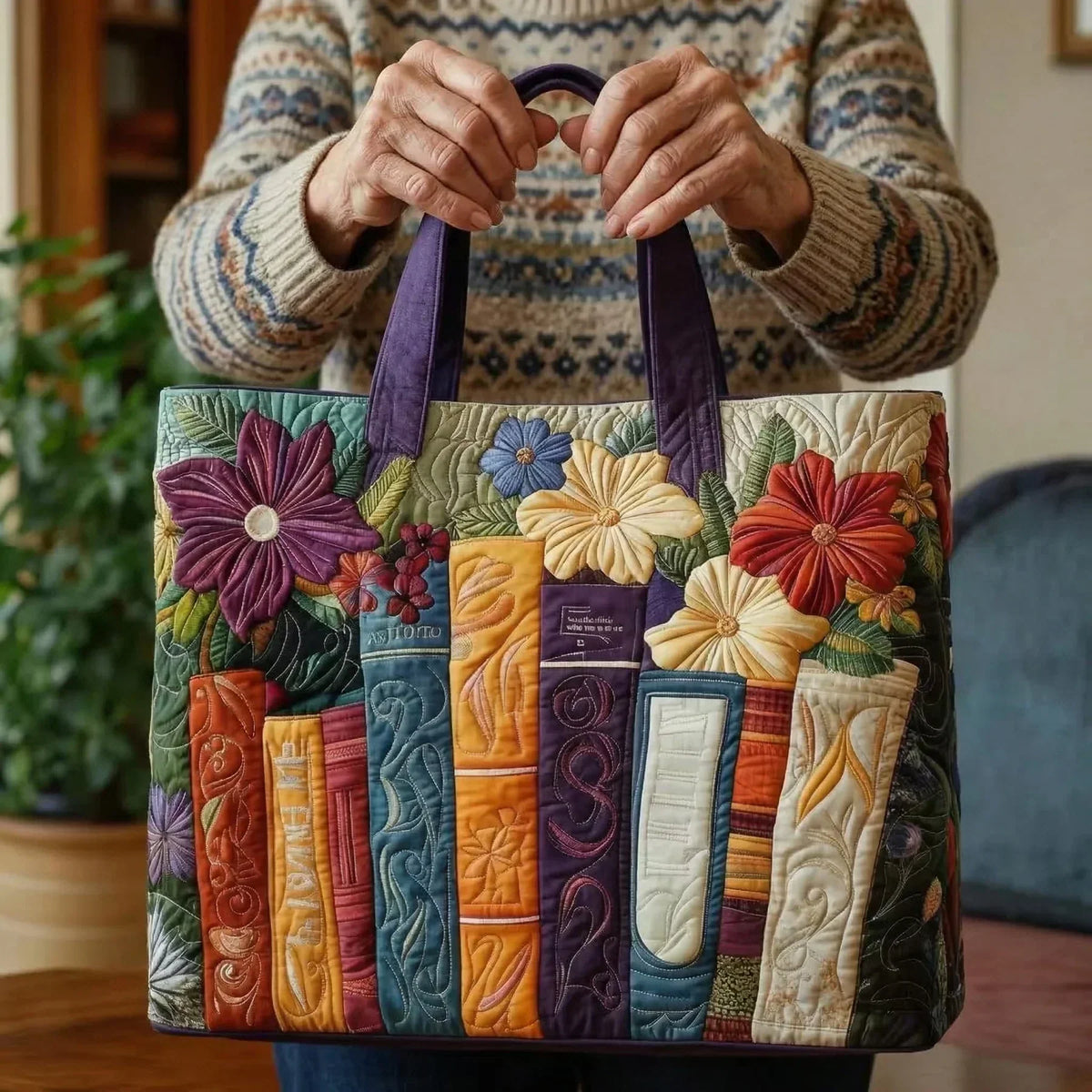 Borsa in Tela Stampata - Ideale per gli Amanti dei Libri