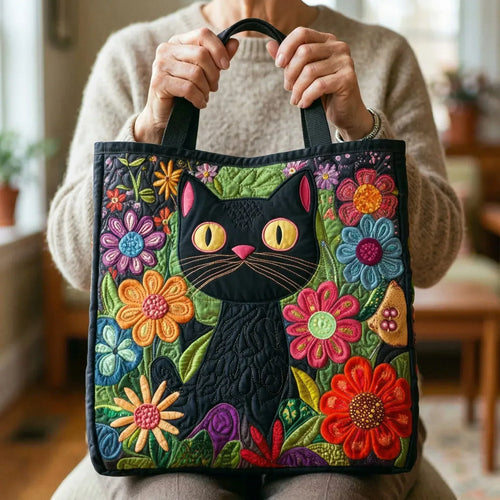 Borsa imbottita - Stile di gatto nero incantato